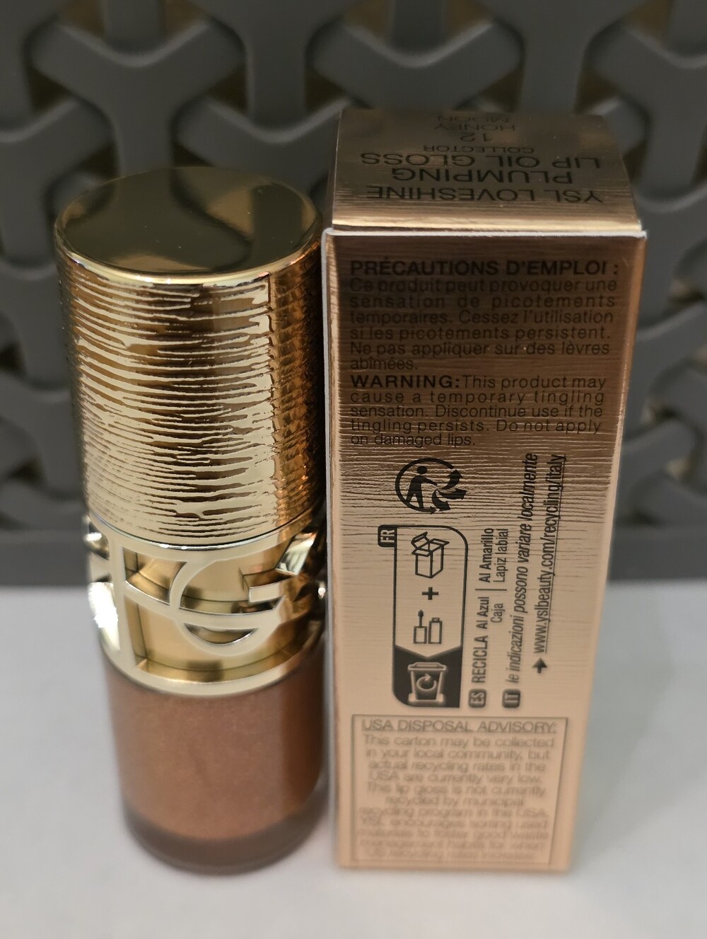 YSL LOVESHINE PLUMPING LIP OIL GLOSS LIMITED EDITION 12 HONEY-MOON. BNIB - Picture 4 of 5